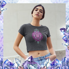 Load image into Gallery viewer, Hamsa Sigil Crop Top Organic Cotton yoga wear